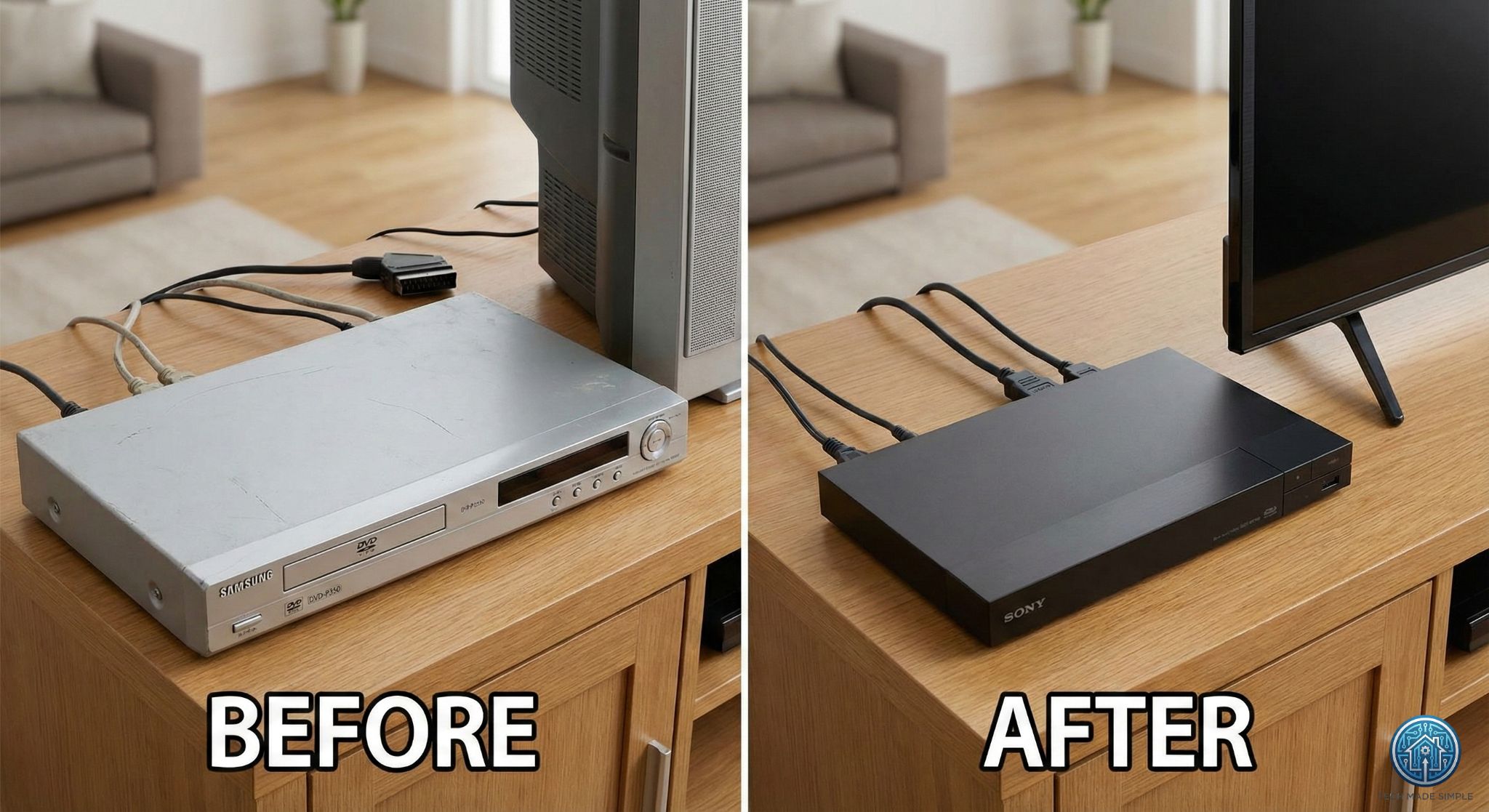 Before and after router and modem replacement